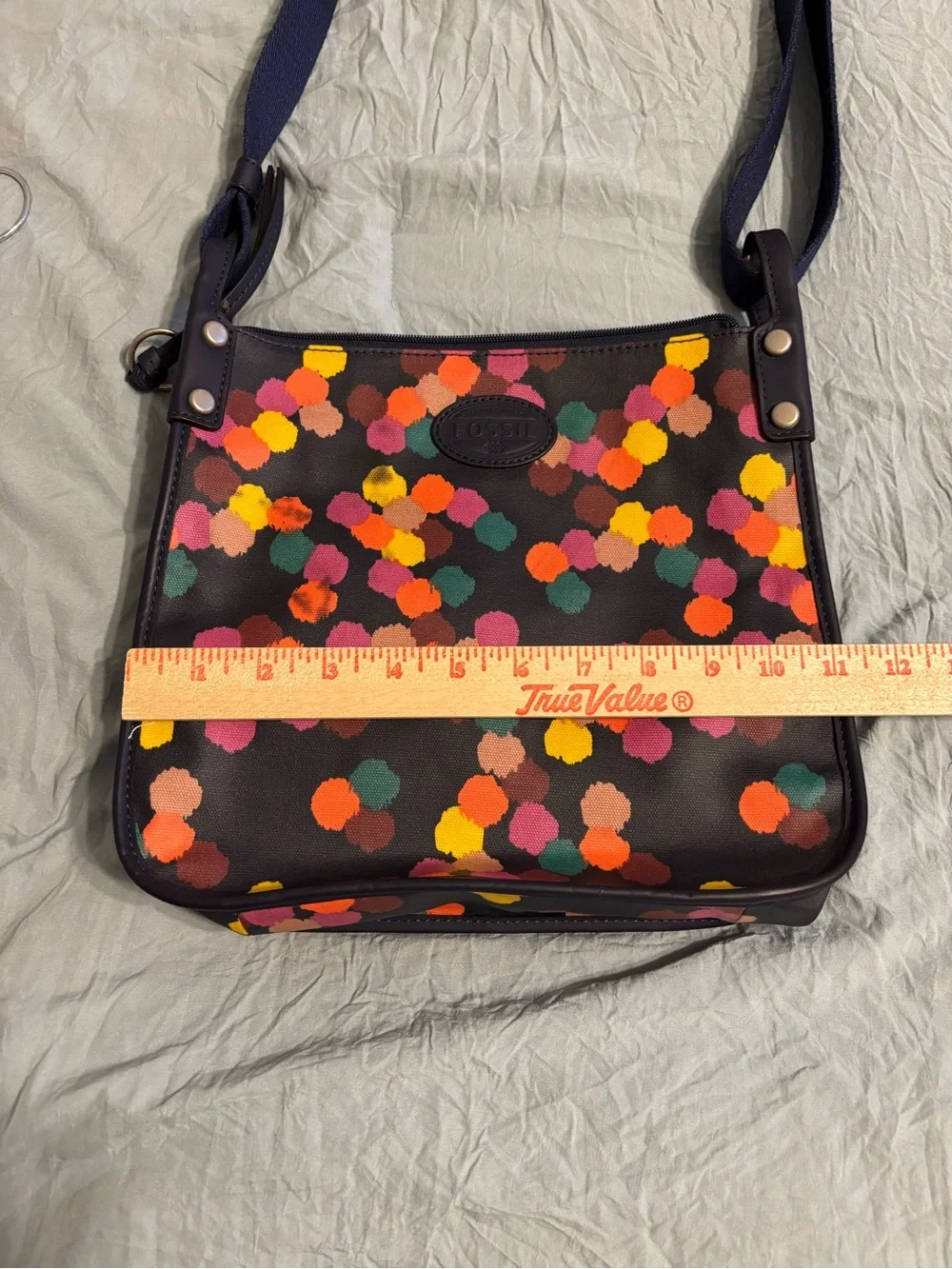 Fossil Colorful Confetti Print Y2K Shoulder Bag Crossbody Purse